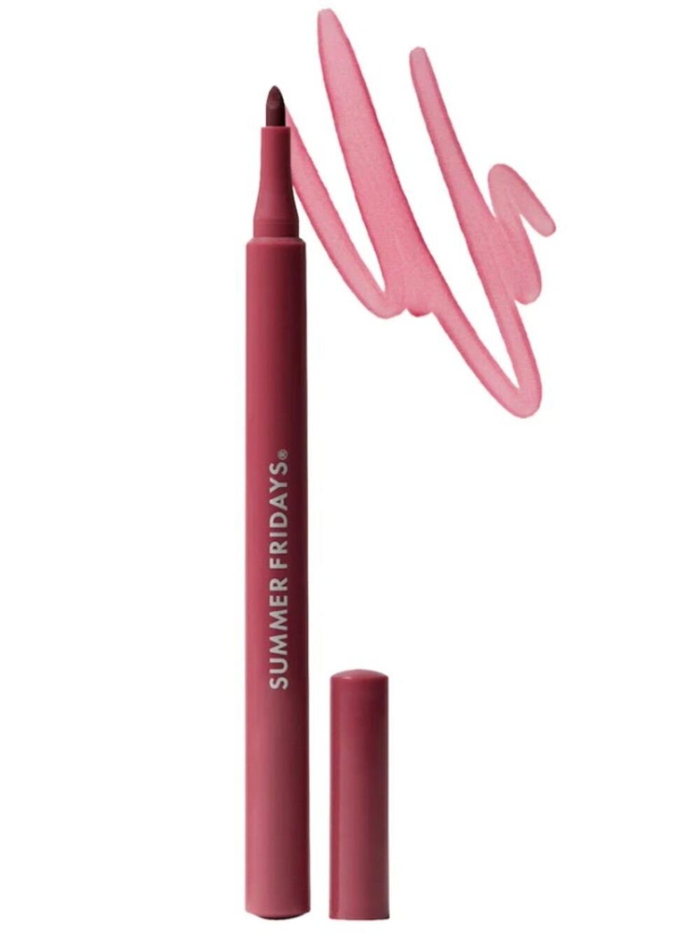 Summer Fridays  Flushed Lip Stain 12HR Long-Lasting Lip Tint - Rosette